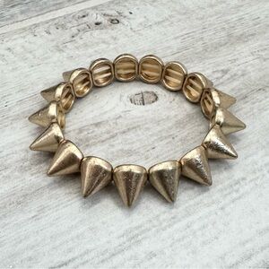 Spike Gold Stretch Bracelet